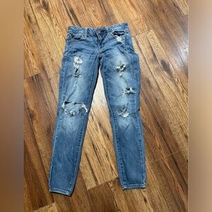 American Eagle “stretch” distressed jeggings size 2